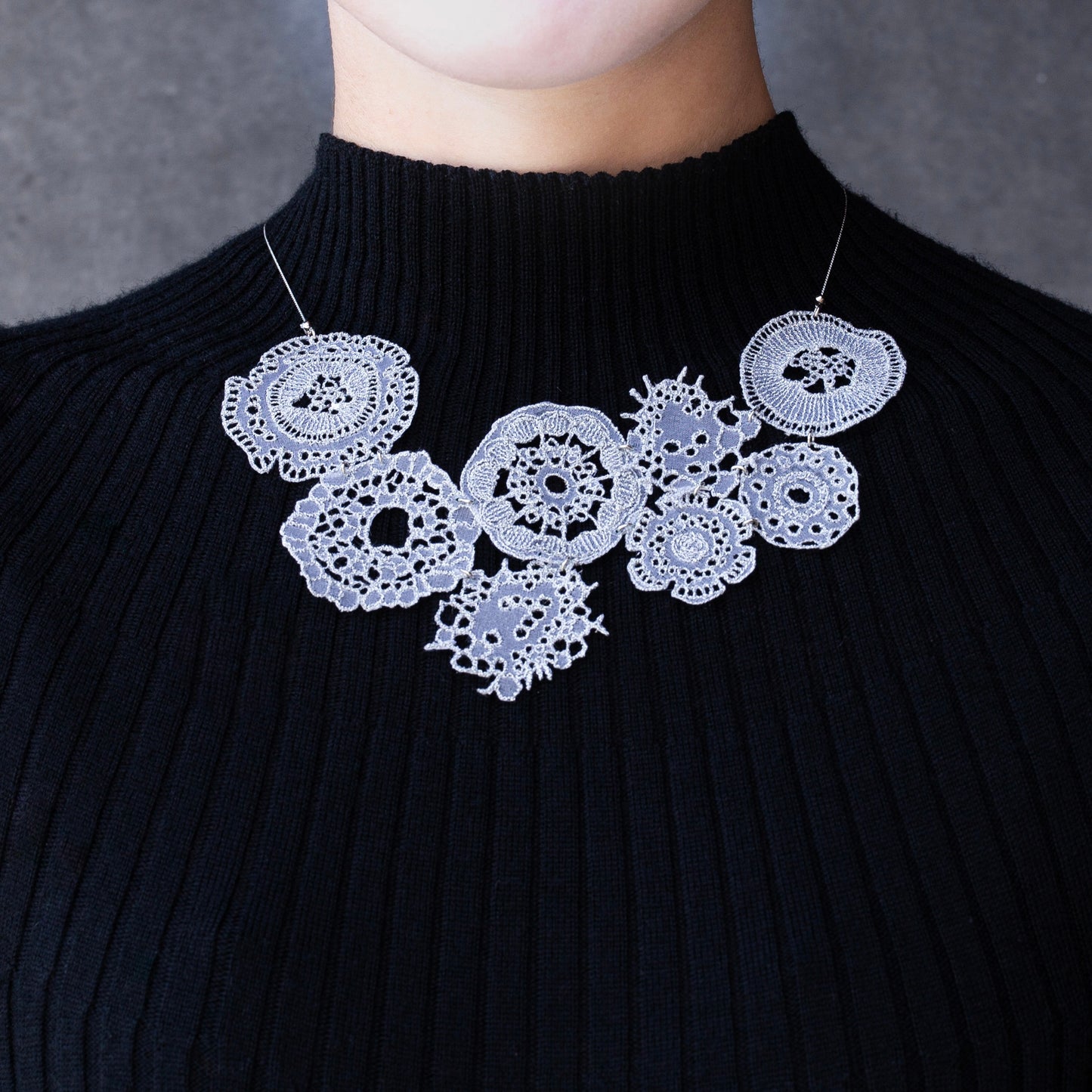 維管束 Lace necklace Silver
