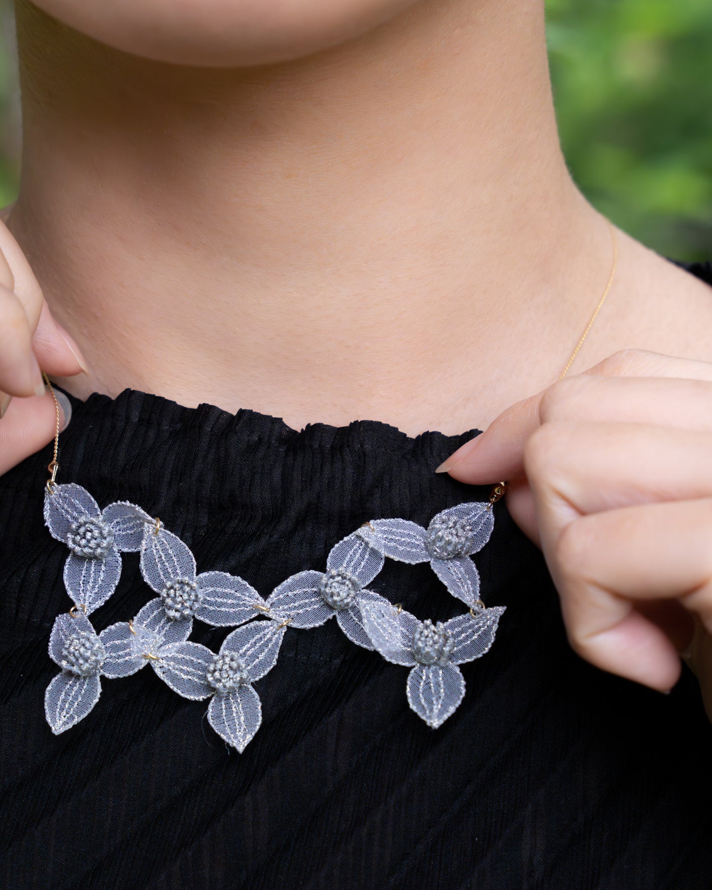 TSUYUKUSA COLLAR necklace Silver