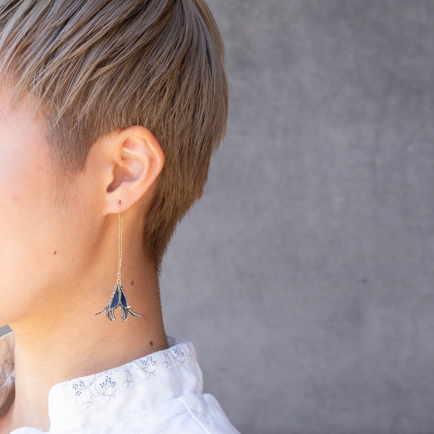 FLANNEL pierce/earring Navy